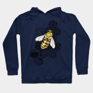 Golden Honey Bee Doodle Hoodie